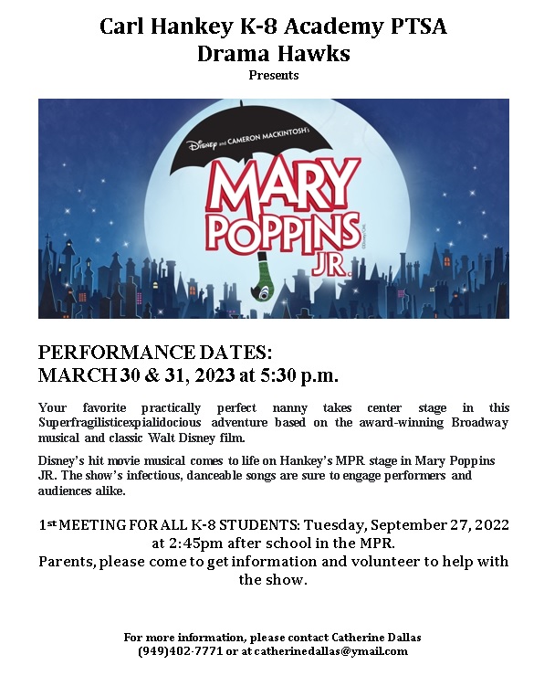 Mary Poppins Info Meeting
